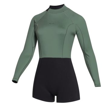 Mystic Neoprenanzug Lunar Longarm Shorty Bzip Women 2/2 Damen Shorty 643-Dark Olive 2024 Shorty Neoprenanzug 1