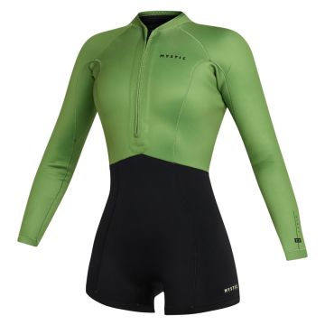 Mystic Neoprenanzug Lunar Longarm Shorty Fzip Women 2/2 Damen Shorty Soft Green 2025 Shorty Neoprenanzug 1