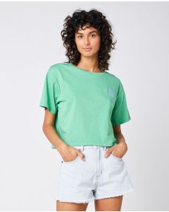 Rip Curl T-Shirt SEARCH ICON CROP TEE 60-GREEN 2023 Tops 1