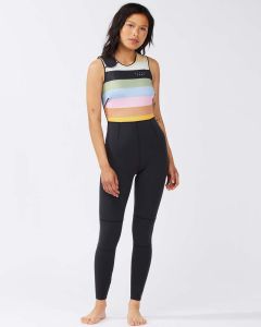 Billabong Neoprenanzug SOL SISTAH LONG JANE 2 Damen Kurzarm BIP2-4911-PARADISE STRIPE 2022 Kurzarm Neoprenanzug 1