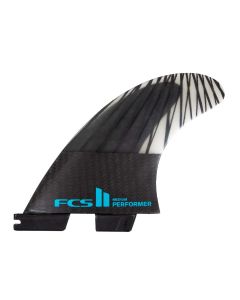 FCS Finnen II Performer PC Carbon Small Black/Teal Tri Retail Fins 2025 Finnen 1