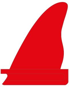 Maui Ultra Fins Windsurf Finne X-QUAD ROT-WEIß MTT Wave 1