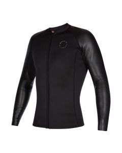 Mystic Neoprenüberzieher L/S Neoprene vest Fzip 900-Black 2022 Tops, Lycras, Rashvests 1