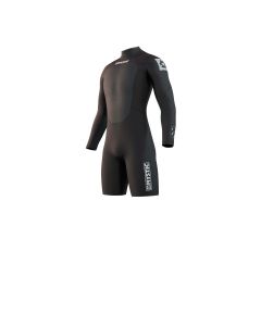 Mystic Neoprenanzug Brand Longarm Shorty Bzip Flatlock 3/2 Herren Shorty 900-Black 2024 Shorty Neoprenanzug 1