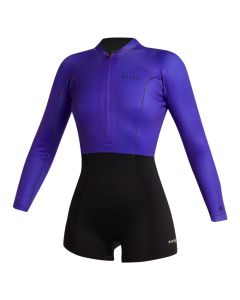 Mystic Neoprenanzug Lunar Longarm Shorty Fzip Women 2/2 Damen Shorty 985-Black / Purple 2025 Shorty Neoprenanzug 1