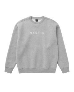 Mystic Pullover Brand Crew Sweat Light Grey Melee Herren 2025 Sweater 1
