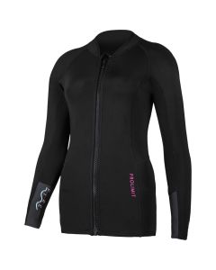 Pro Limit Neo-/ Thermotop Womens Fire Neoprene Top Front Zip Long Sleeve 2Mm 2 Grey/Black 2024 Neo-/Thermotops 1