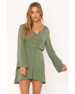 Sisstr Kleid BREEZIN BEAUTY L/S DTG-Dusty Green Damen 2020 Kleider 1