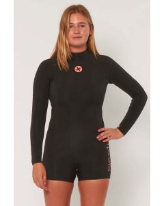 Sisstr Neoprenanzug SUMMER SEAS 2/2 L/S ONE PIECE 2/2 Damen Shorty SBK - Solid Black 2022 Shorty Neoprenanzug 1