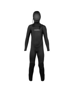 Xcel Neoprenanzug Kids' Axis Hooded 6/5 Junior Langarm Black 2025 Kinder Neoprenanzüge 1