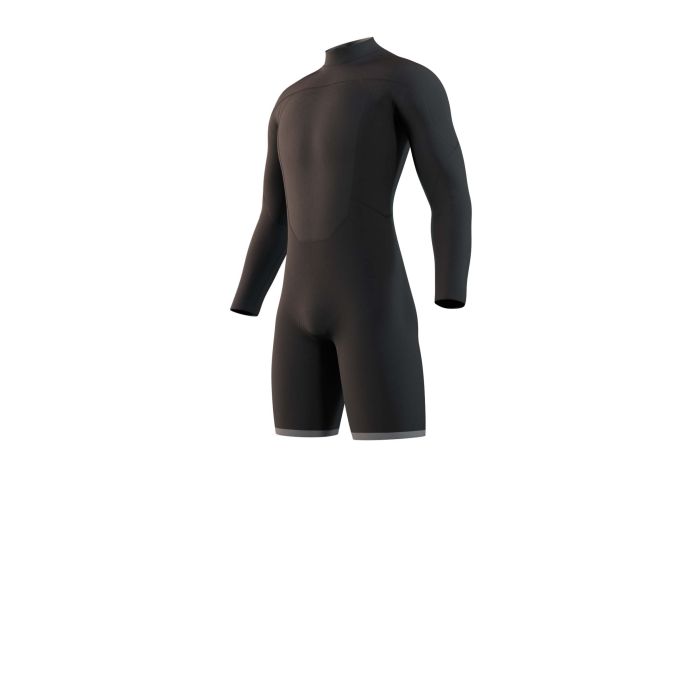 Mystic Neoprenanzug Brand Longarm Shorty Bzip Flatlock 3/2 Herren Shorty 900-Black 2024 Shorty Neoprenanzug 3