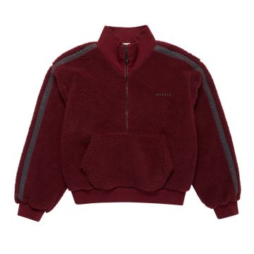 Mystic Pullover Teddy Zip Up Sweat Women 321-Red Wine 2024 Sweater 1
