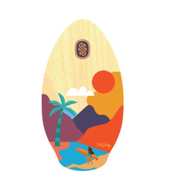 Skim One Skimboard 95cm Kee Beach Orange Gelb - 2024 Wellenreiten 1