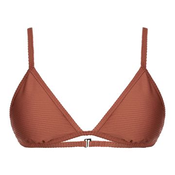 Mystic Bikini Rib Triangle Bikini Top 318-Rusty Red 2021 Frauen 1