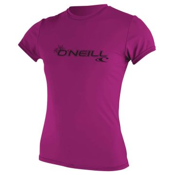 Oneill UV Shirt Wms Basic Skins S/S Sun Shirt 173-FOX PINK 2021 Tops, Lycras, Rashvests 1