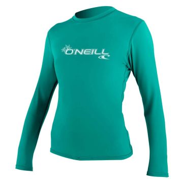 Oneill UV Shirt Wms Basic Skins L/S Sun Shirt 216-LIGHT AQUA 2021 Tops, Lycras, Rashvests 1