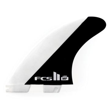 FCS Finnen II MF PC Black/White Large Tri Retail Fins 2023 Wellenreiten 1
