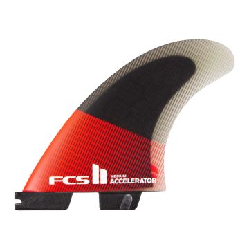 FCS Finnen II Accelerator PC Grom Red/Black Tri Retail Fins (co) Wellenreiten 1