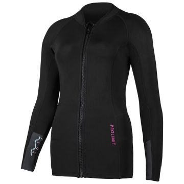 Pro Limit Neo-/ Thermotop Womens Fire Neoprene Top Front Zip Long Sleeve 2Mm 2 Grey/Black 2024 Neo-/Thermotops 1